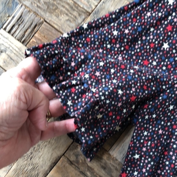 Madewell Starry Night Ruffle Hem Top. Size Small - Picture 6 of 9